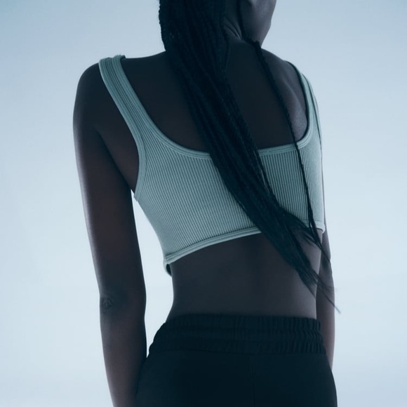 Zara Blue Gray Seamless Corset Top - Picture 13 of 16